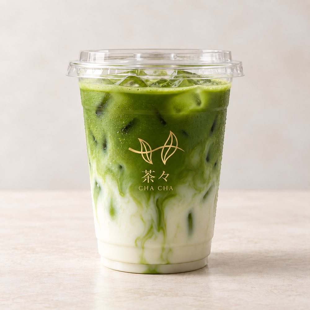Iced matcha latte